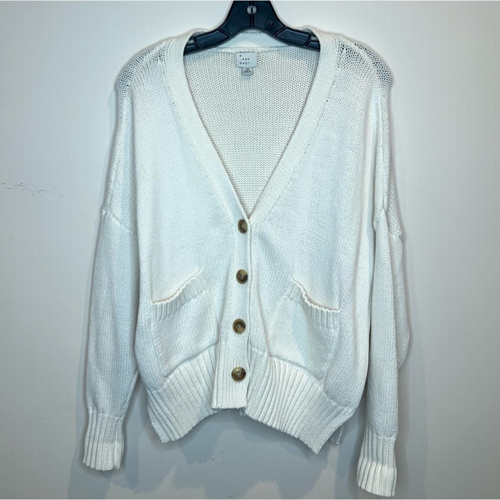 A New Day Cardigan, Size XSmall, White